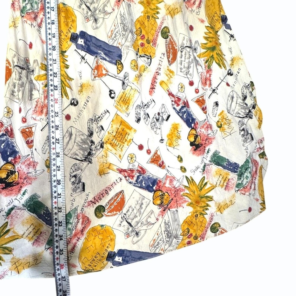 VTG Tori Richard Honolulu Sleeveless Hawaiian Dress Womens M‎ Novelty Cocktails - Picture 9 of 10